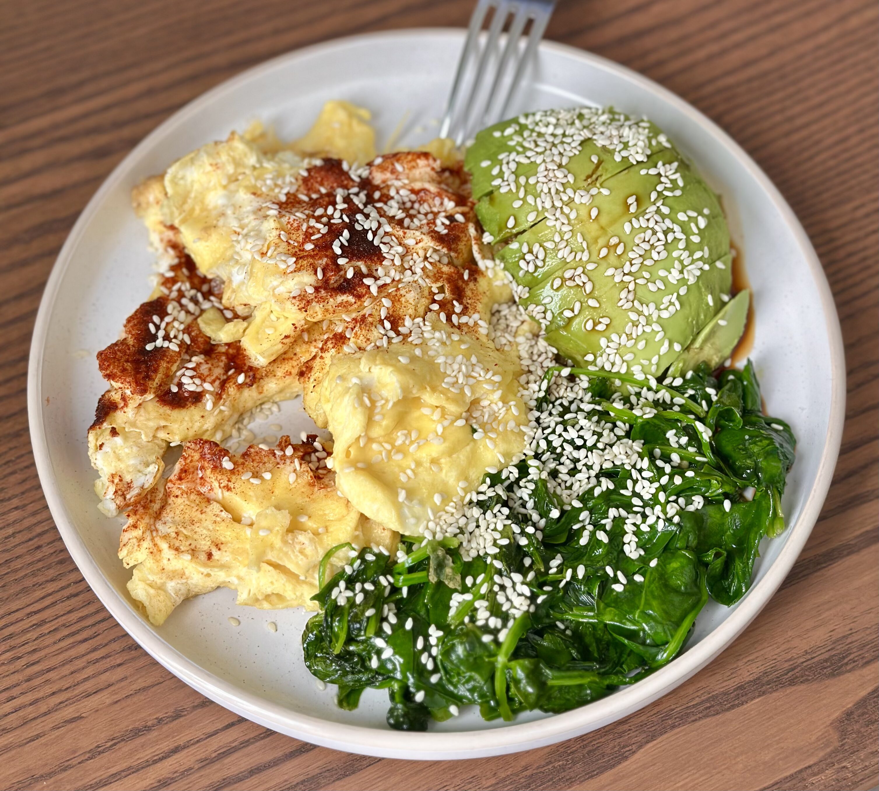 Avocado Spinach Eggs