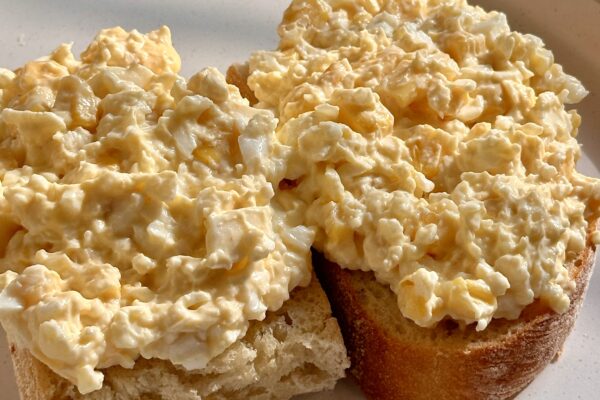Creamy Egg and Corn Toasts