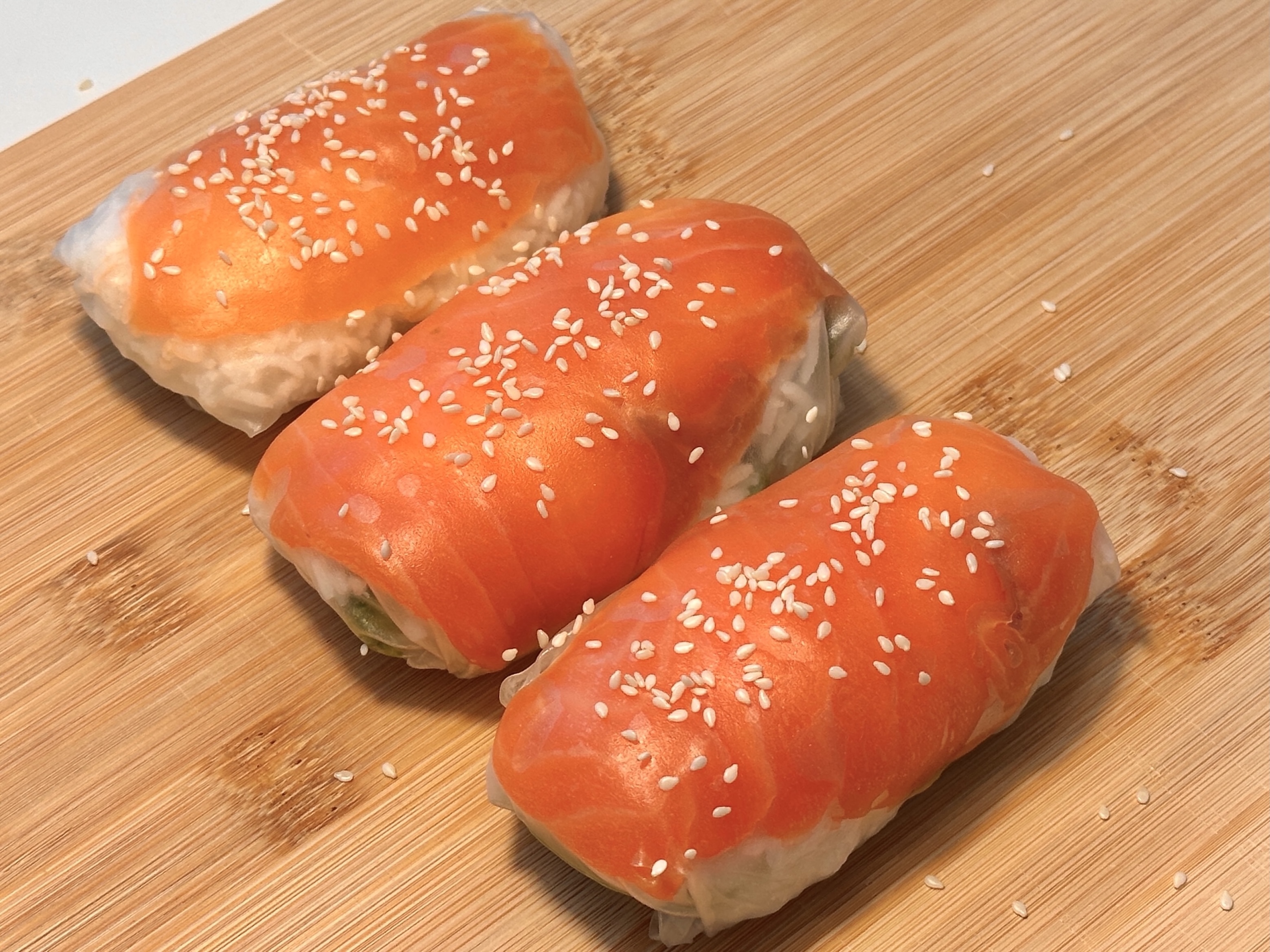 Salmon Rice Paper Rolls