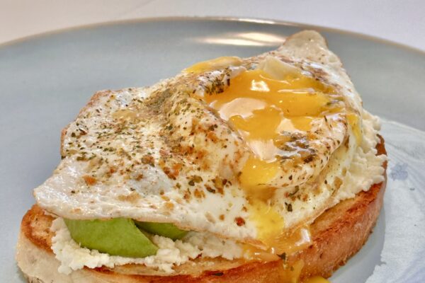 Whey Cheese Avocado Toast with Runny Egg