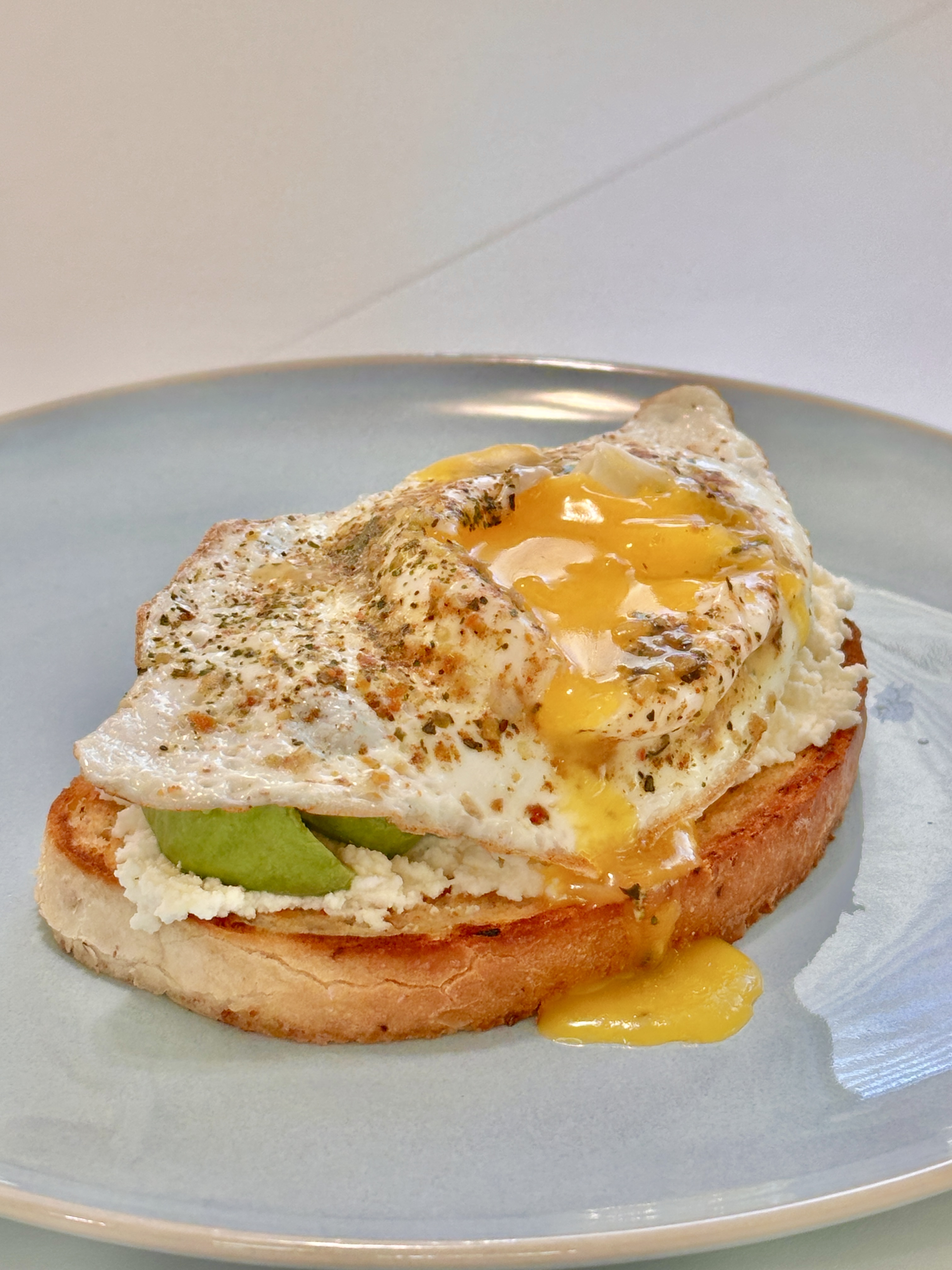 Whey Cheese Avocado Toast with Runny Egg